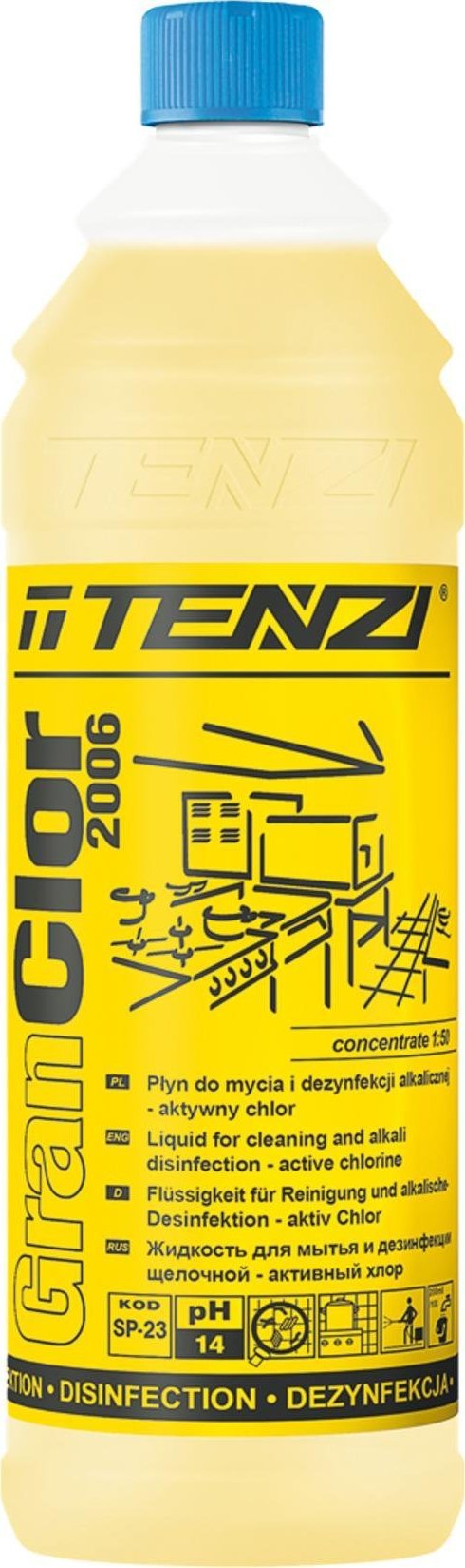 Tenzi TZ-GRANCLOR - skoncentrowany preparat do mycia i dezynfekcji alkaicznej aktywny chlor