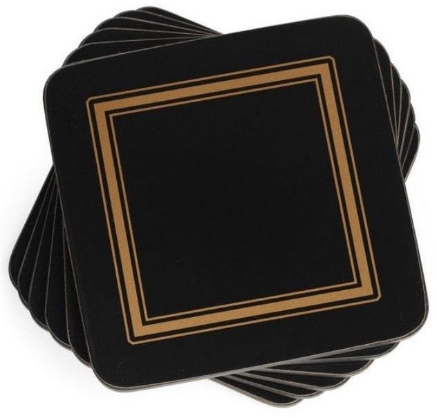 Podkładki pod kubek małe czarne 6szt