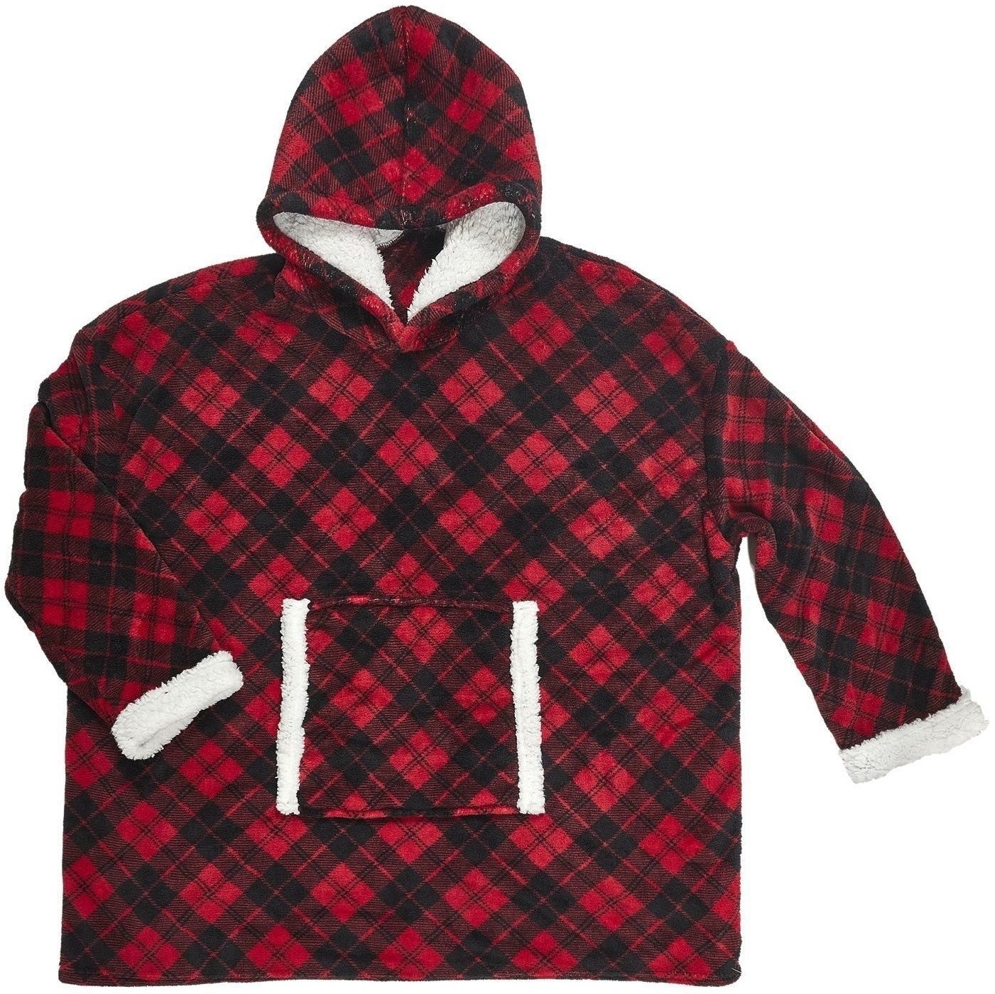 INTESI BLUZA OCIEPLANA W KRATĘ/ SNUDDIE CZERWONA