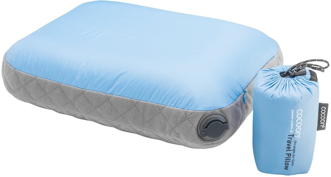 Kelioninė pagalvėlė COCOON Air Core Pillow Ultralight - L - Pilka / Mėlyna