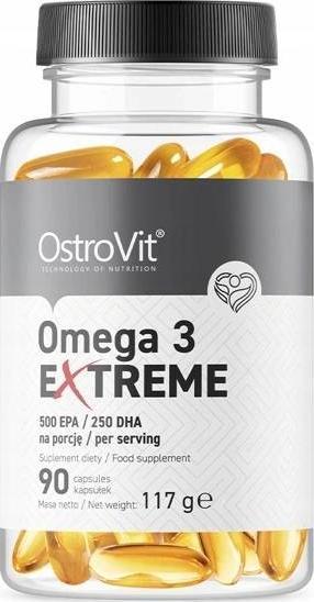 OstroVit OstroVit Omega 3 Extreme 90 caps ODPORNOŚĆ EPA 500 mg DHA one size