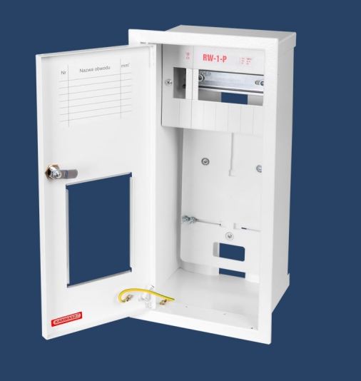 Karwasz Rozdzielnica wnękowa plombowana z zamkiem 1F biała RW-1-P Z/O