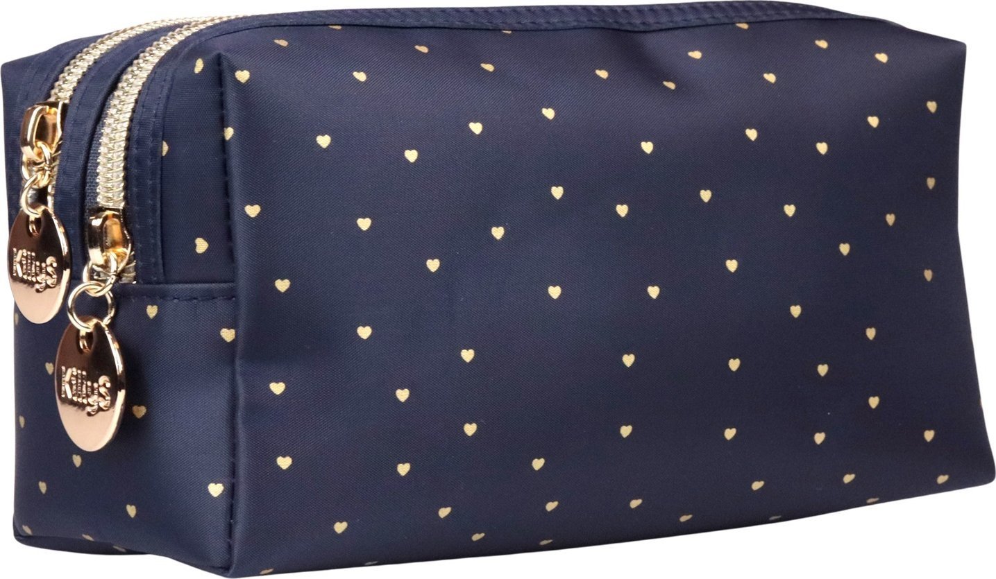 KILLYS_Golden Heart kosmetyczka z dwoma suwakami