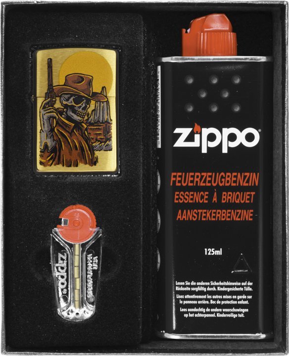 Zestaw ZIPPO Zapalniczka WILD WEST SKELETON Prezentowy No1