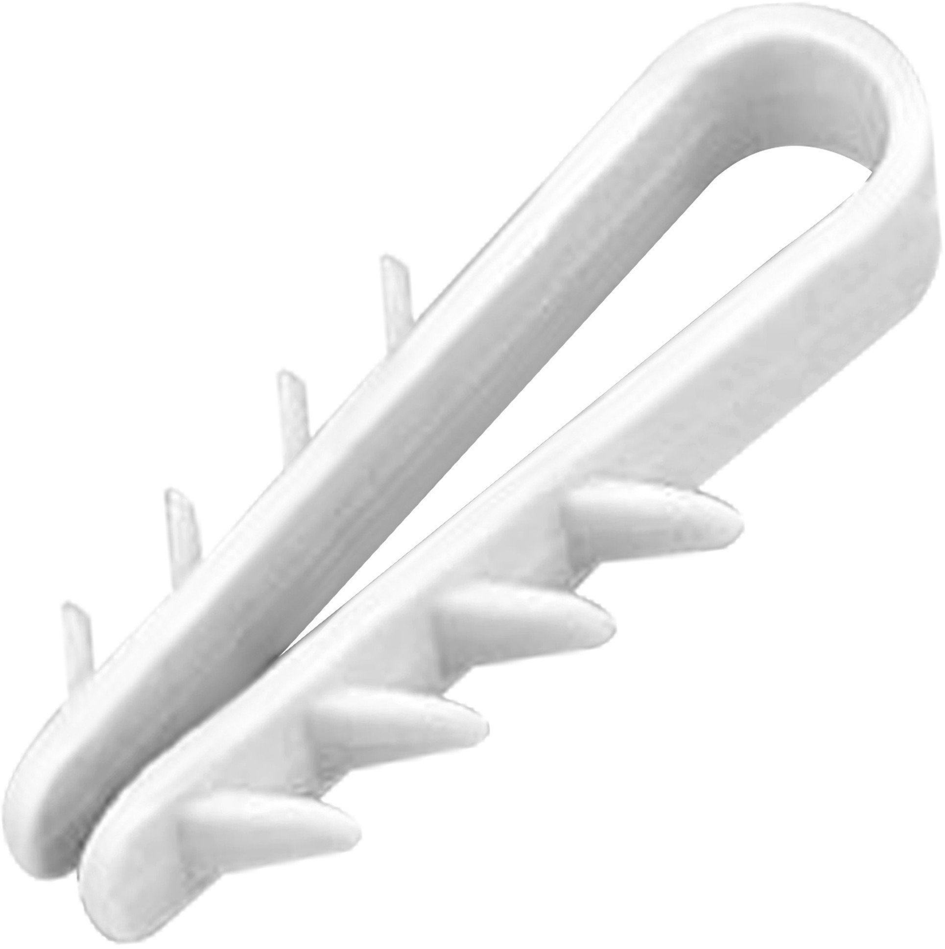 Uchwyt kablowy wbijany, przewód okrągły ? 18mm, biały, 100 szt.