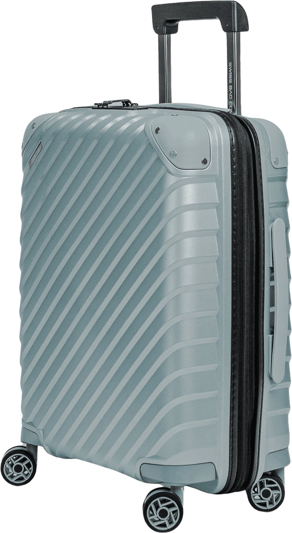 Walizka kabinowa SwissBags Diamond cut 55 cm metaliczny niebieski Uniwersalny