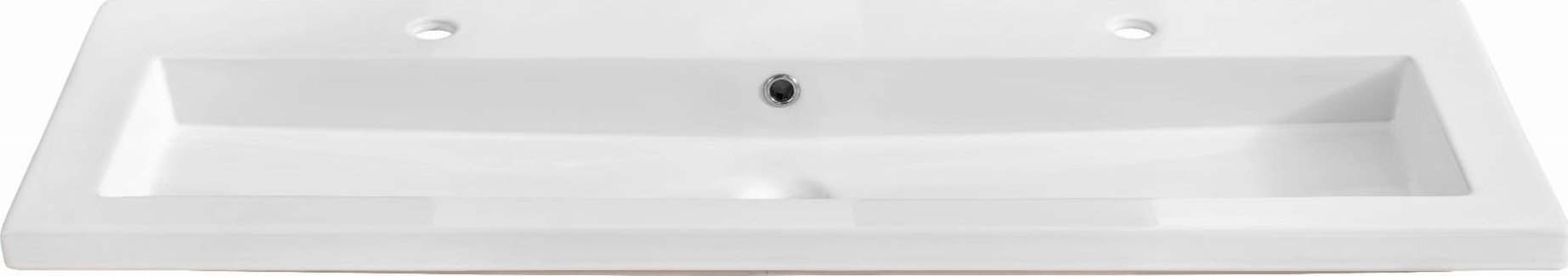 Umywalka Comad Umywalka łazienkowa, ceramiczna, Spirit, 121x46x14 cm, biały