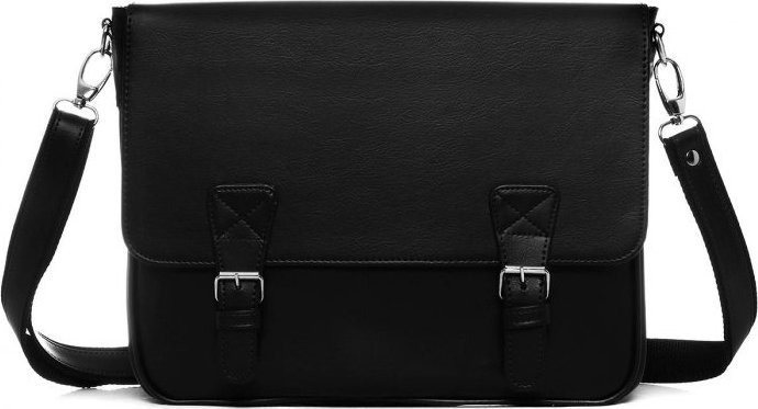 CZARNA LISTONOSZKA MĘSKA TORBA NA RAMIĘ SOLOME MERLO