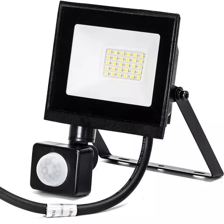 Naświetlacz 20W 1800lm halogen LED z czujnikiem PIR 6500K zimny IP65