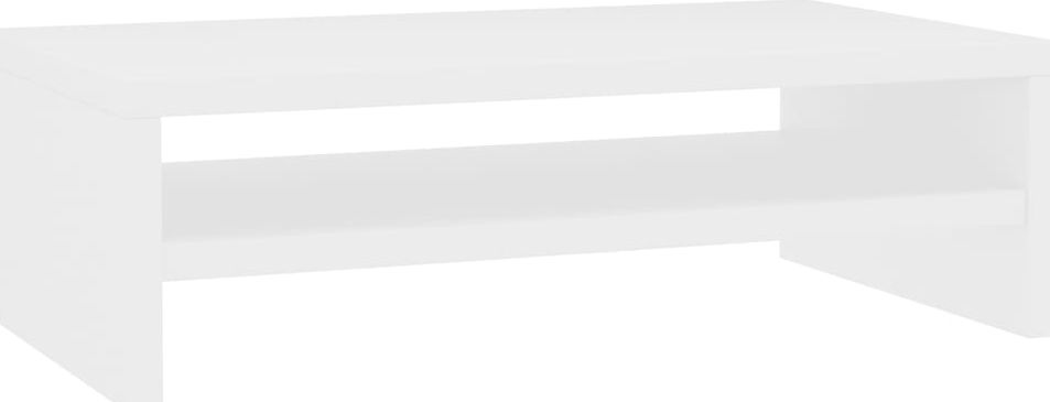 vidaXL Podstawka pod monitor z płyty wiórowej biały 42x24x13 cm (800216)