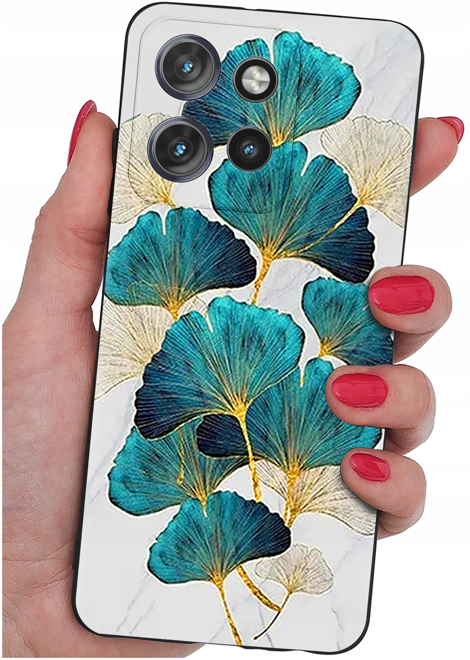 krainaGSM Etui do Motorola Moto EDGE 50 Neo Wzory | SILIKONOWE MATT CASE + SZKŁO 9H