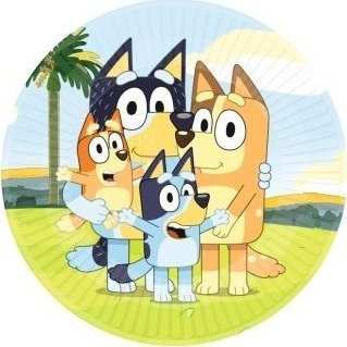 Talerze owalne papierowe Bluey 23cm 8szt