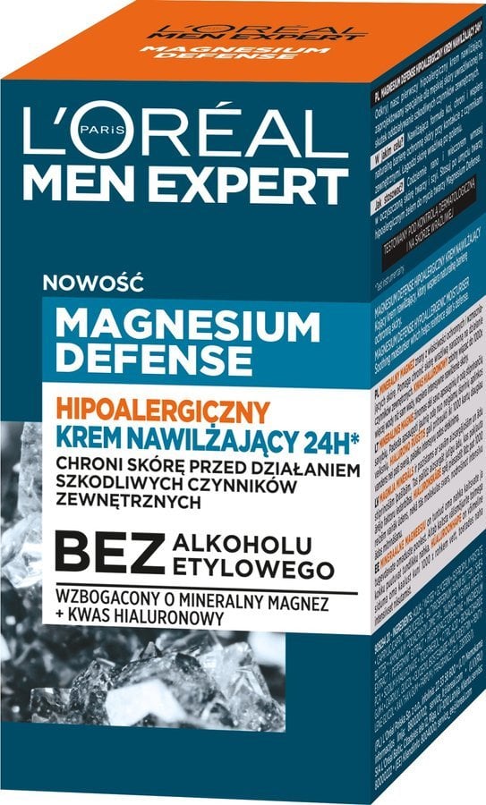 L’Oreal Paris Men Expert Hipoalergiczny Krem nawilżający 24H* Magnesium Defence 50ml
