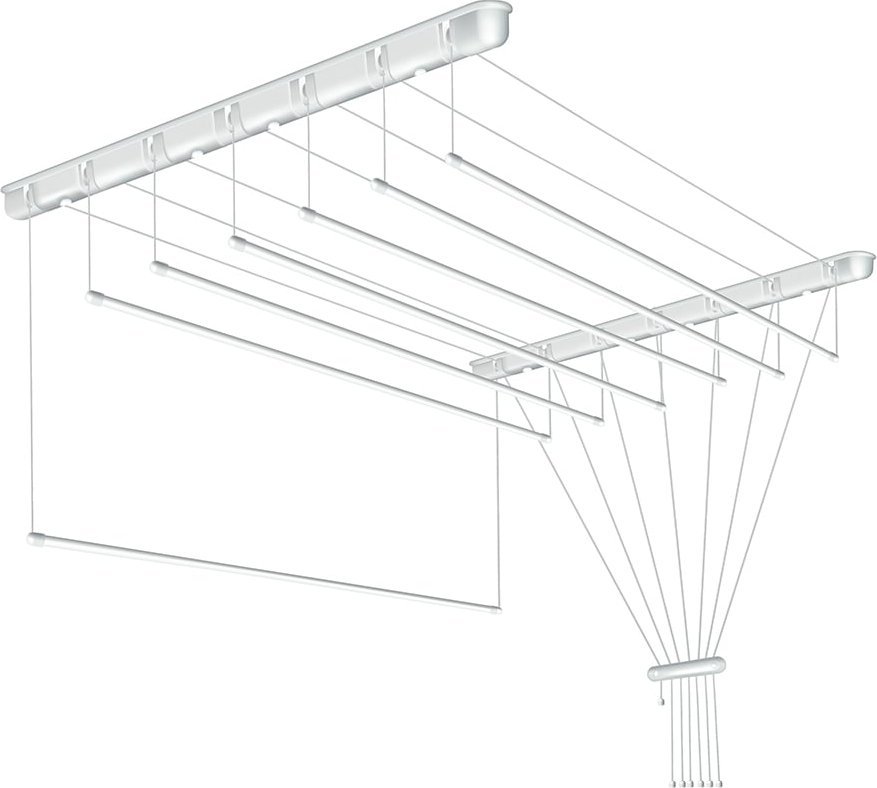 Suszarka na pranie Sepio Suszarka sufitowa 7x150cm Biała