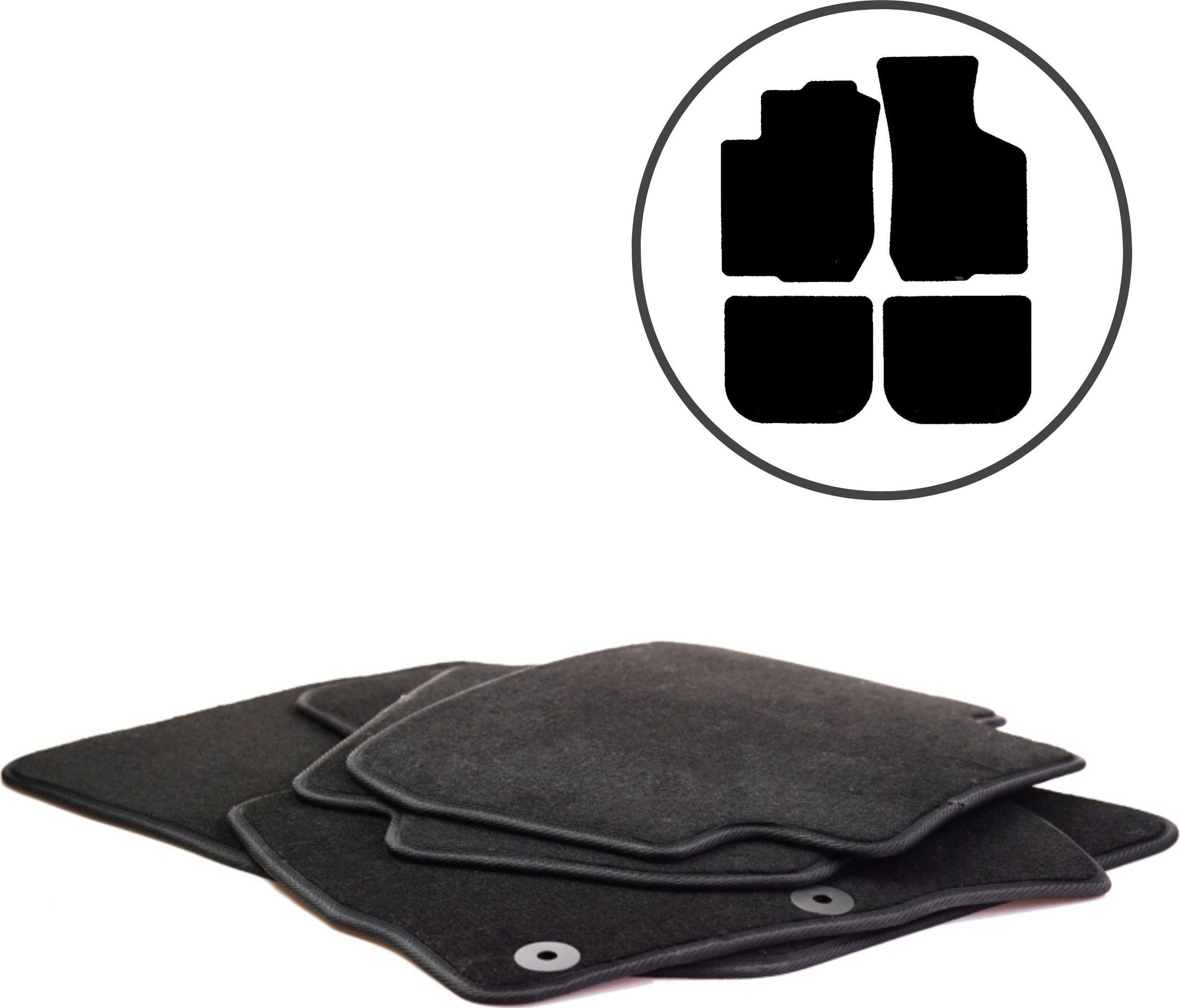 Dikel Dywaniki samochodowe welurowe 4szt. Audi A3 8L