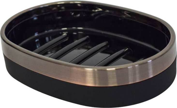 Sepio Mydelniczka pod prysznic czarna miedziane wykończenia stylowa solidna loft