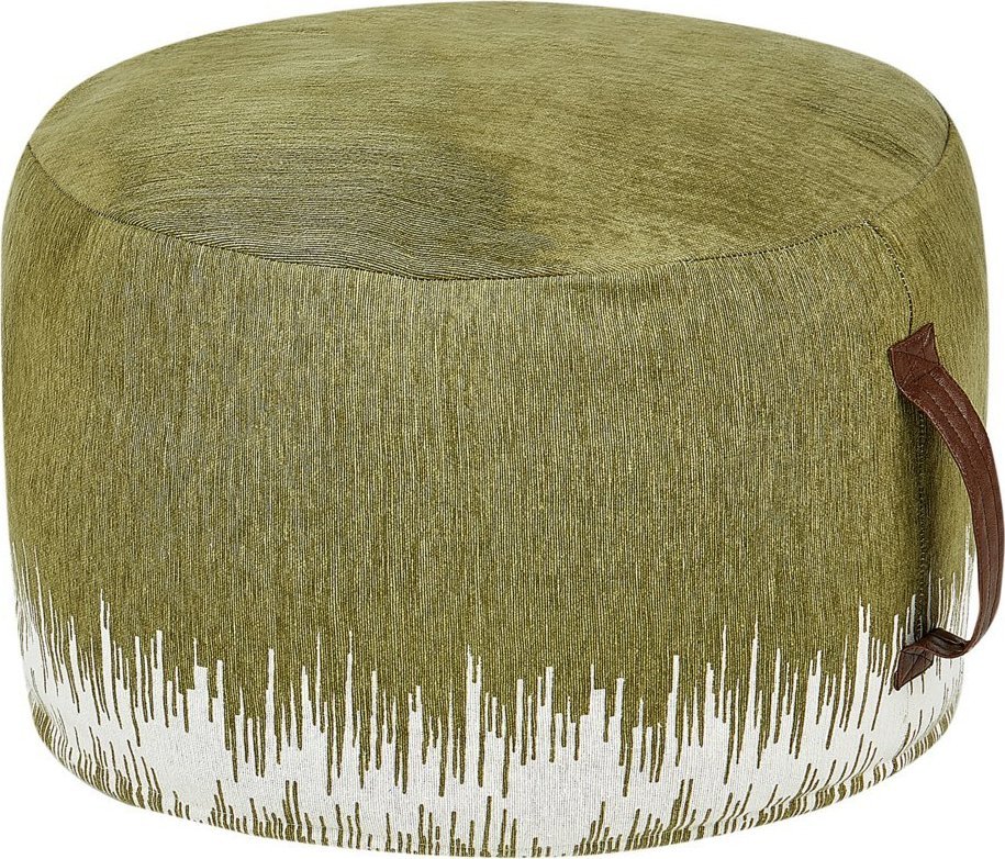 Beliani Puf 50 x 30 cm biało-zielony KAWAI