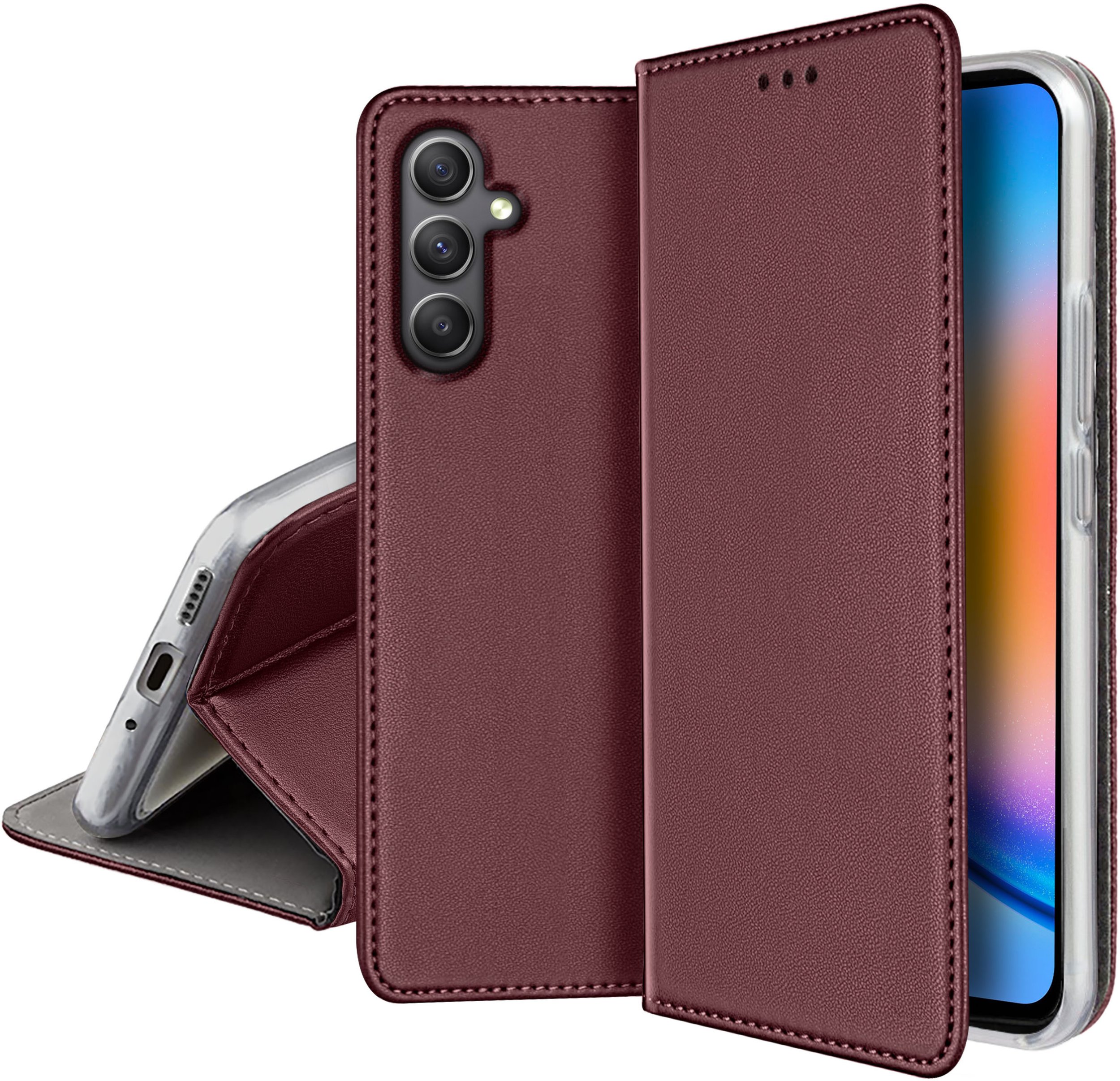 ETUI SKÓRZANE do Samsung Galaxy M55 5G MAGNETYCZNE BOOK TOKRA SZKŁO