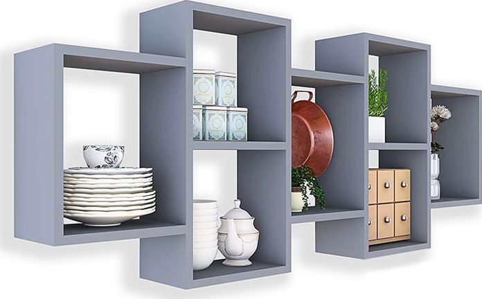 Elior Szara minimalistyczna półka ścienna - Timona