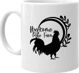 Koszulkowy Welcome to the farm - kubek na prezent dla hodowcy kur