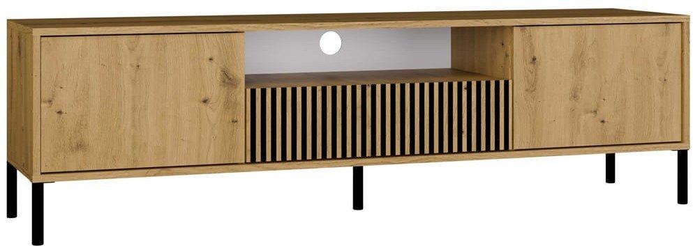 SZAFKA RTV KAMARO 160 DĄB ARTISAN Front ryflowany + Klasyczny