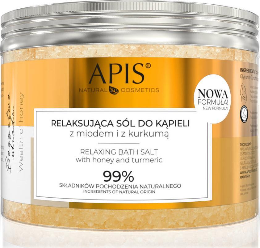 Apis APIS Bogactwo Miodu relaksująca sól do kąpieli z miodem i kurkumą 650g