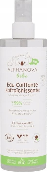 Alphanova Bebe Alphanova Bebe Bio, Woda do rozczesywania i odświeżania włosów dla dzieci, 200 ml
