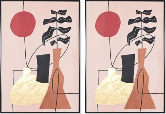 DKD Home Decor Obraz DKD Home Decor Wazon (83 x 4,5 x 123 cm) (2 Sztuk)