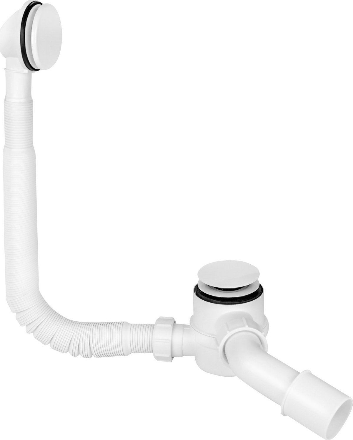 Syfon Mc Alpine SYFON WANNOWY KLIK-KLAK Z PRZELEW BIALY MOS.