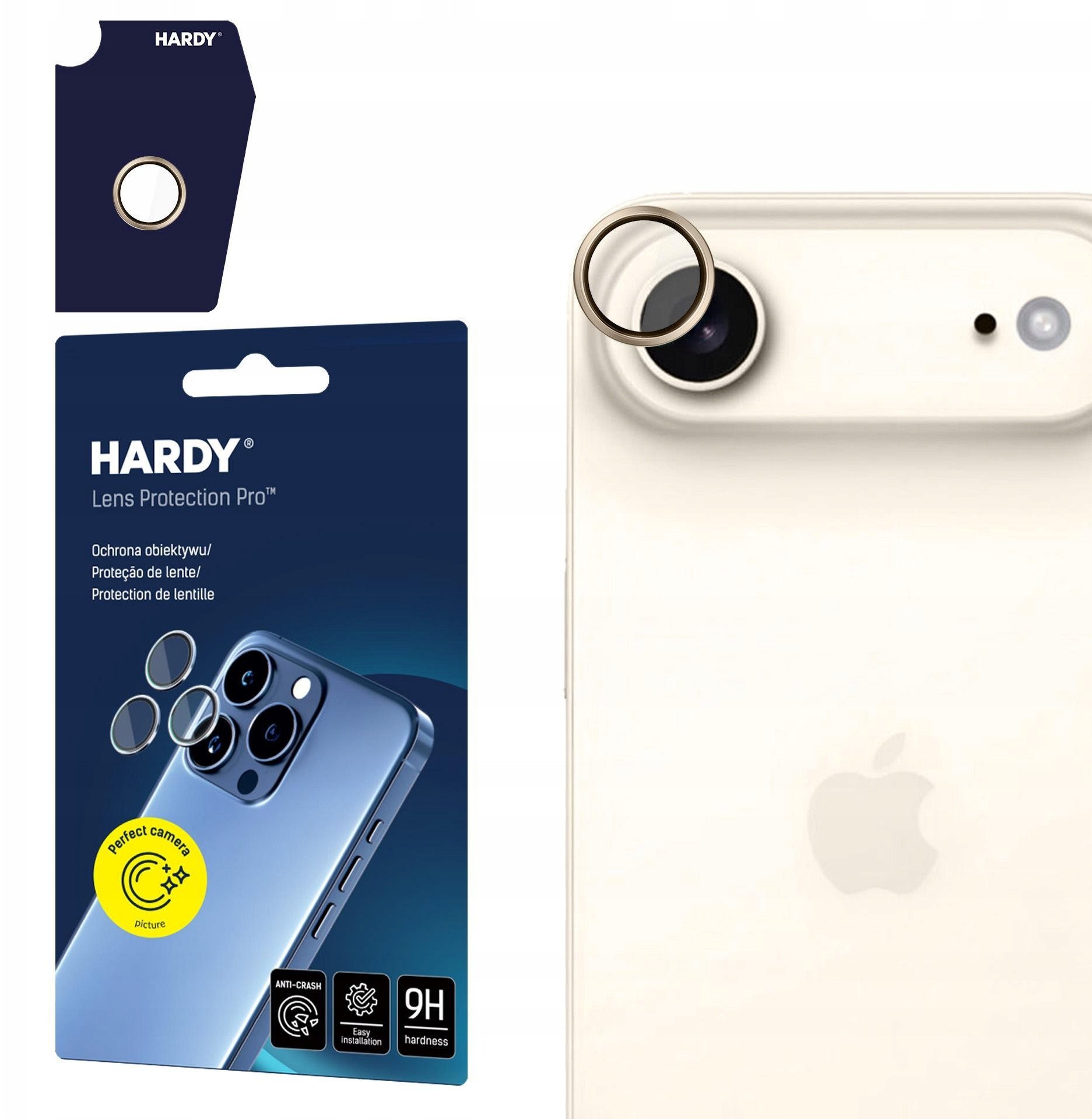 3mk HARDY Lens Protection Pro pro Apple iPhone 17 Air Titanium Gold