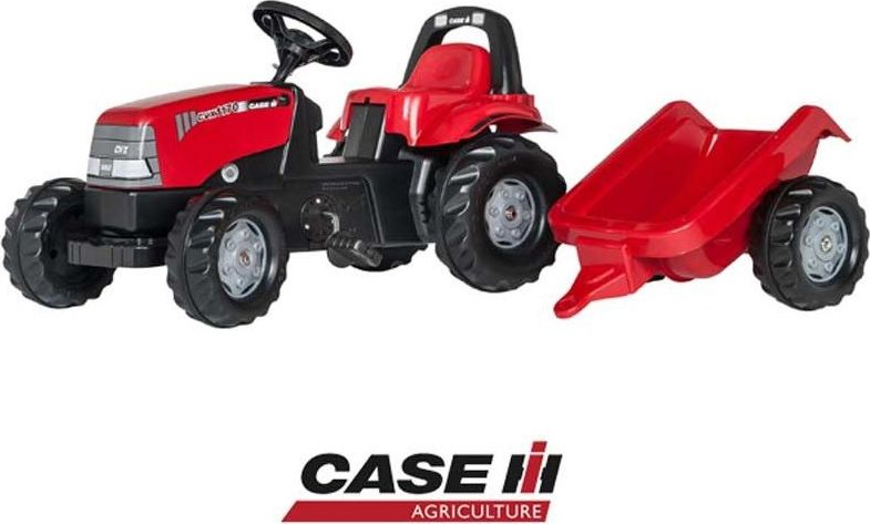 Rolly Toys rolyKid traktor na pedały Case z przyczepką