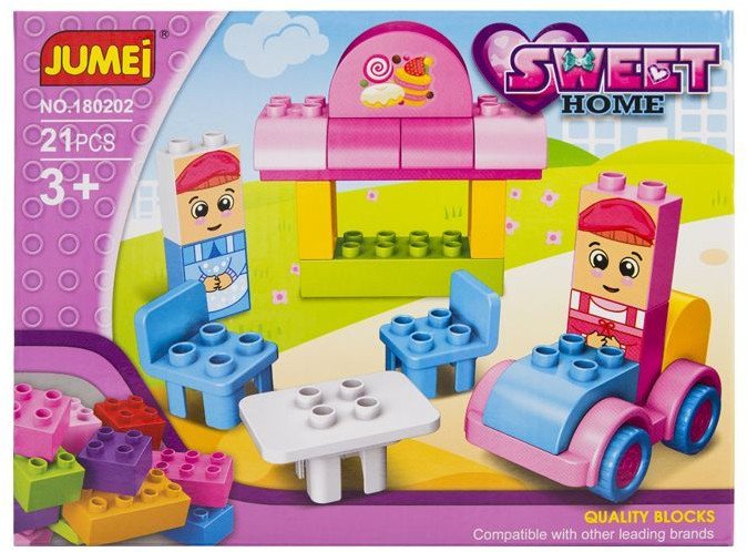 Klocki Jumei 3+ CUKIERNIA 21 elementów, 26x19cm