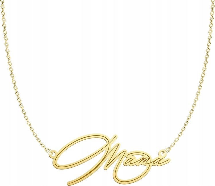 Radziszewska Jewellery Pozłacany Naszyjnik MAMA Dedykacja Gratis