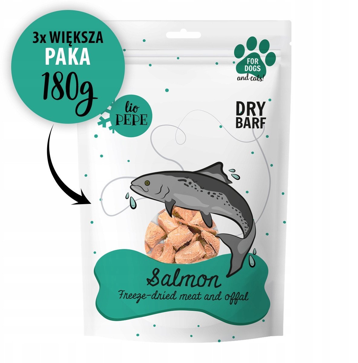 Paka Zwierzaka Lio Pepe Przysmak Salmon (filet z łososia) XL 180g