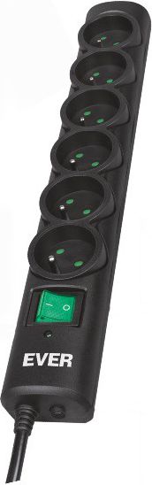 Listwa zasilająca Ever Optima przeciwprzepięciowa 6 gniazd 3 m czarna (T/LZ08-OPT030/0000)