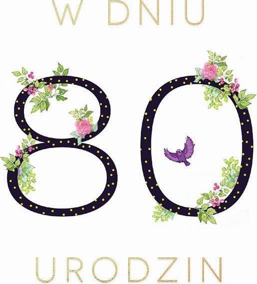 Clear Creation Karnet Swarovski kwadrat CL1880_PO Urodziny 80