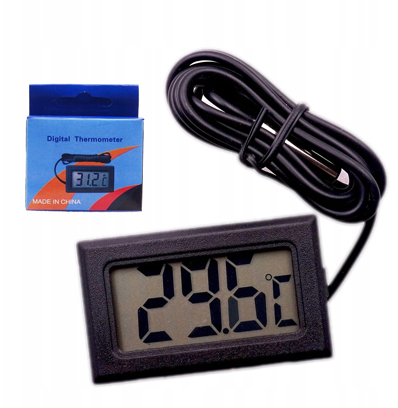 TERMOMETR ELEKTRONICZNY CYFROWY Z SONDĄ PRECYZYJNY