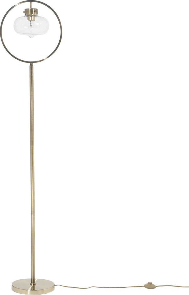 Lampa podłogowa Beliani Lampa podłogowa metalowa złota SEVERN