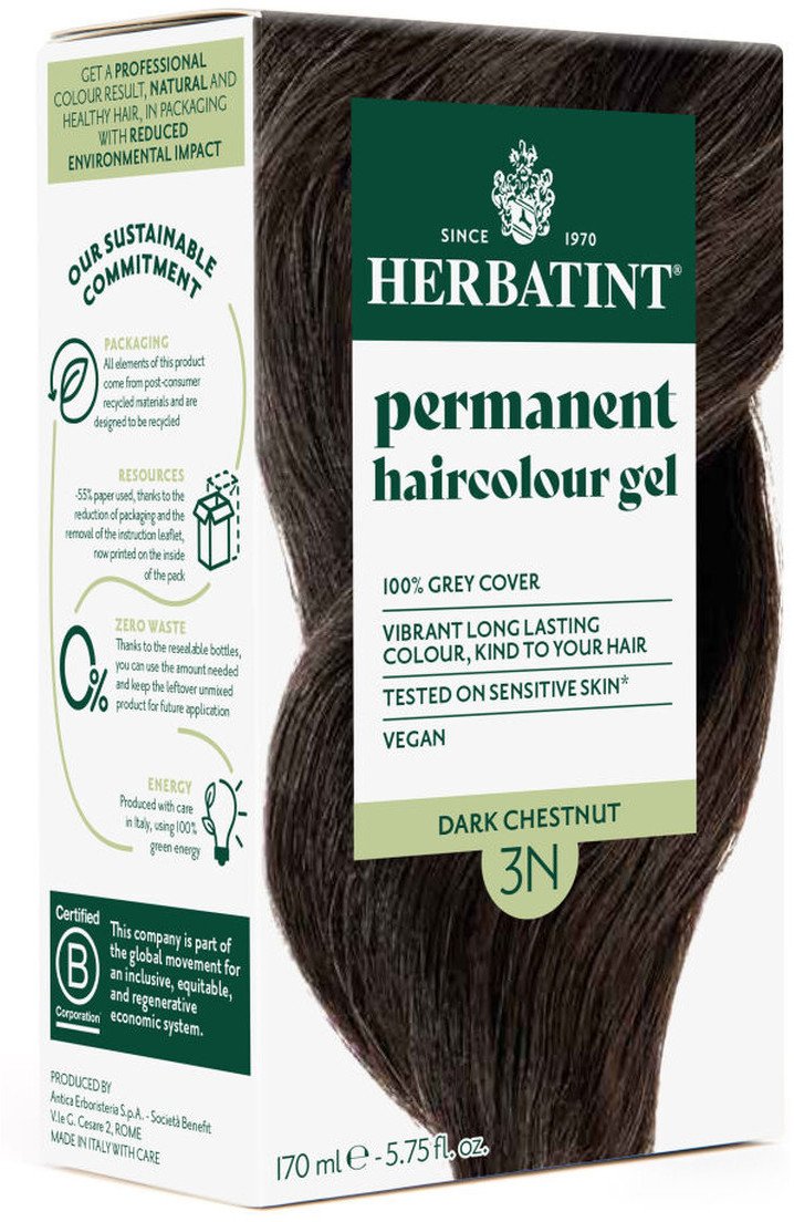 Herbatint Trwała Ziołowa farba do włosów 170ml Ciemny Kasztan (3N)