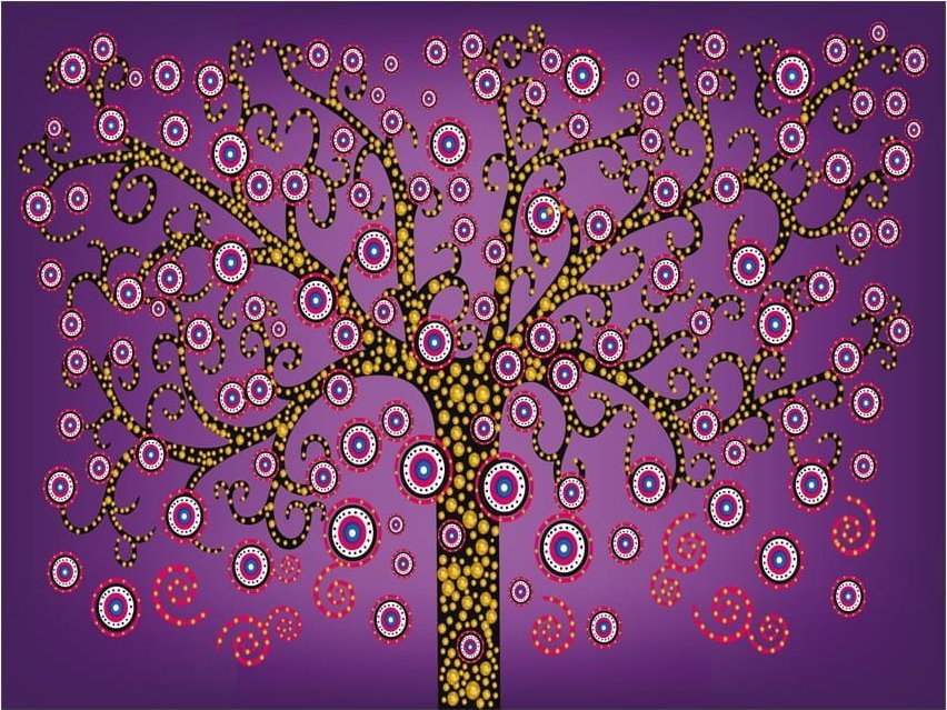 DecoNest Fototapeta - abstrakcja: drzewo (fioletowy) - 300X231