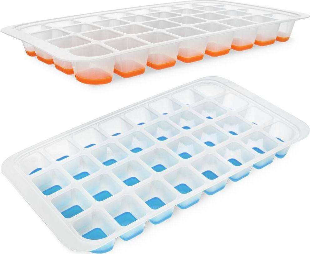 Excellent Houseware Forma foremka na lód 32 kostki do kostek lodu łatwe wyciąganie silikonowa duża