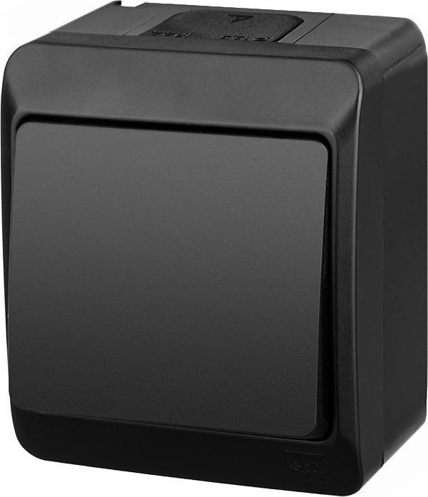 Elektro-Plast HERMES łącznik natynkowy 1-biegunowy (schodowy) czarny 0331-09