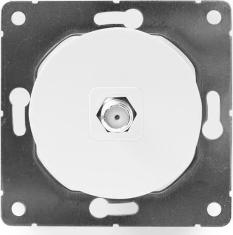 Electromalt ELECTROMALT OVAL GNIAZDO SATELITARNE SAT BIAŁE