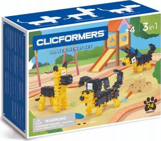 Clics Klocki CLICFORMERS Black and yellow friends 74el (806003)