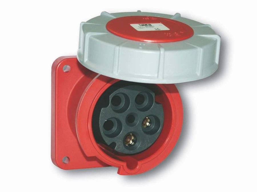 PCE Gniazdo tablicowe proste POWER TWIST 63A 3P+Z+N 400V 100x100mm IP67 - 335-6