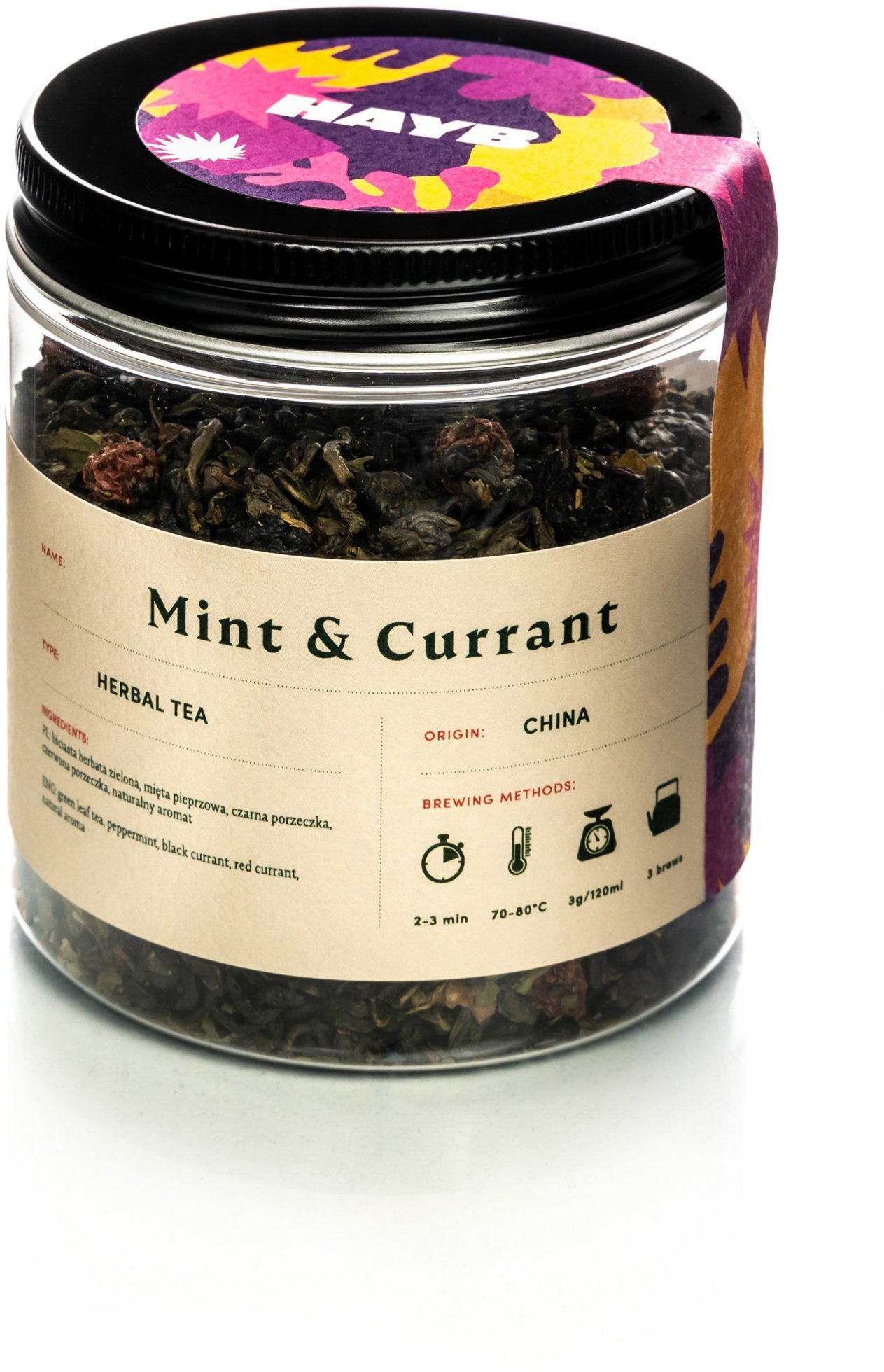 HAYB Herbata owocowo-ziołowa Mięta & Porzeczka 70g