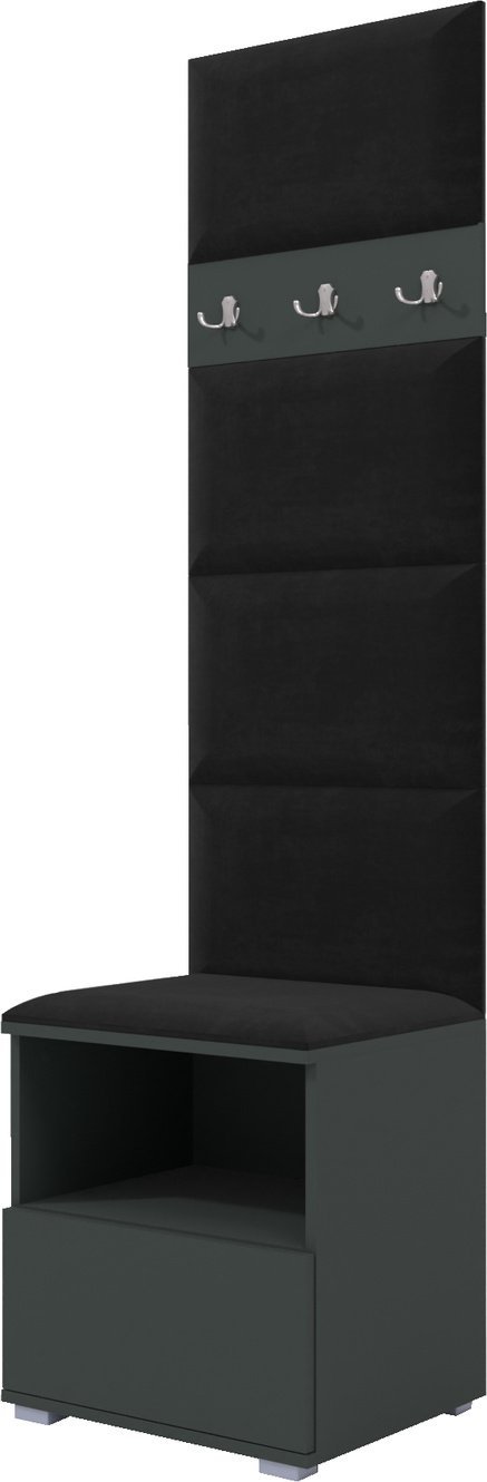 Ravio Tapicerowana garderoba Nela IV - kolor grafit + tkanina Trinity 16