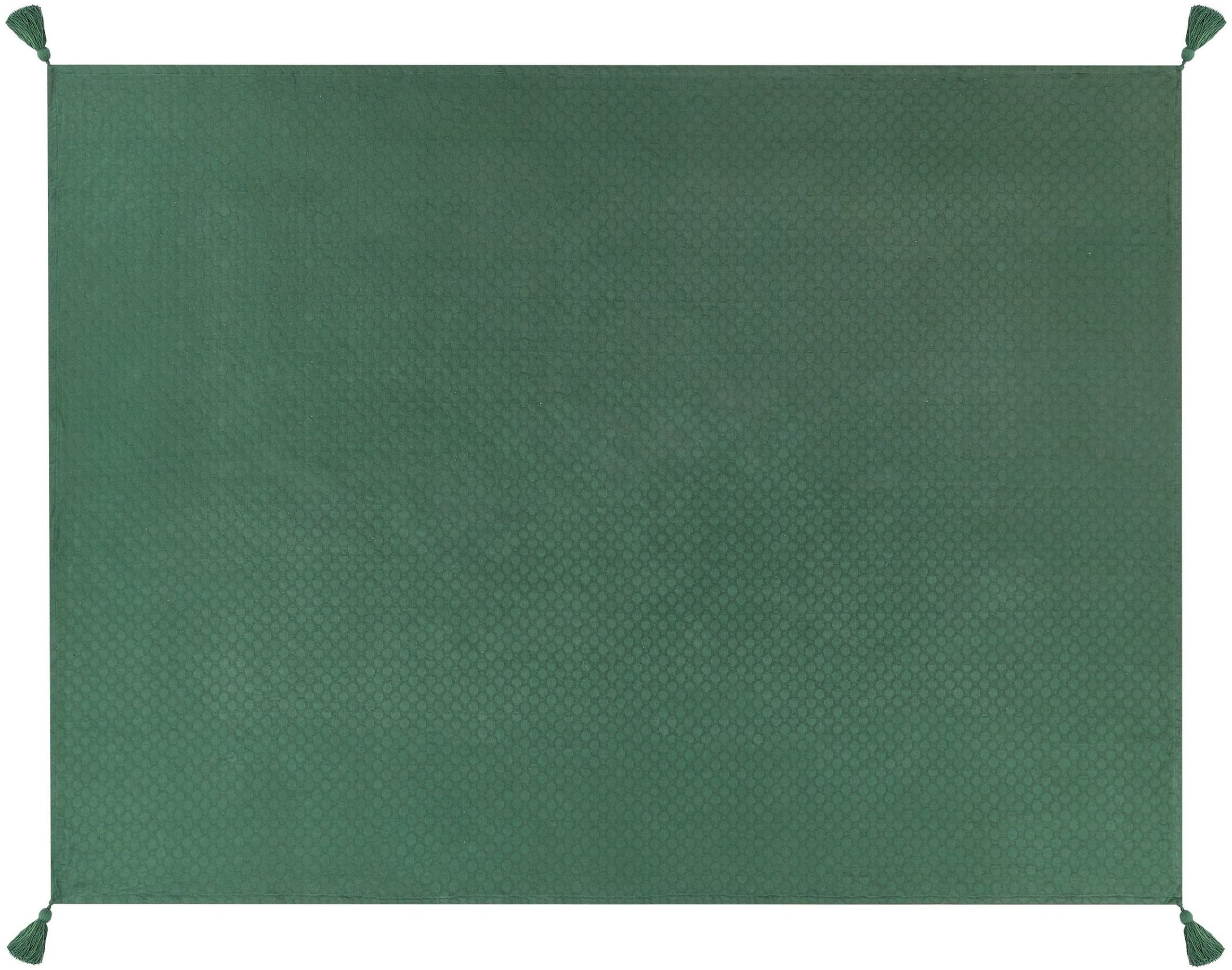 Narzuta na łóżko LINDULA Bawełna 150 x 200 cm Zielony