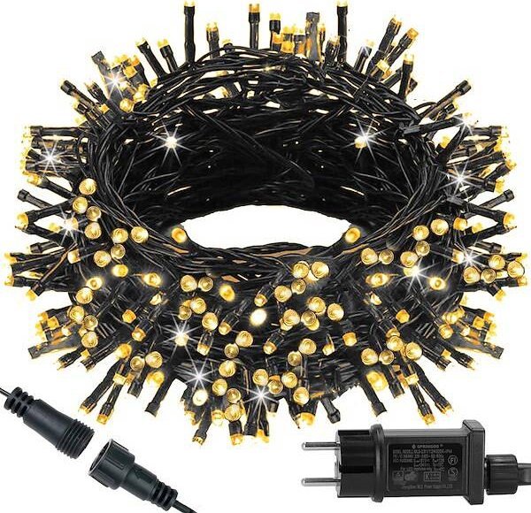 Lampki choinkowe Springos Lampki choinkowe 300 led biały ciepły 15m oświetlenie świąteczne IP44 UNIWERSALNY