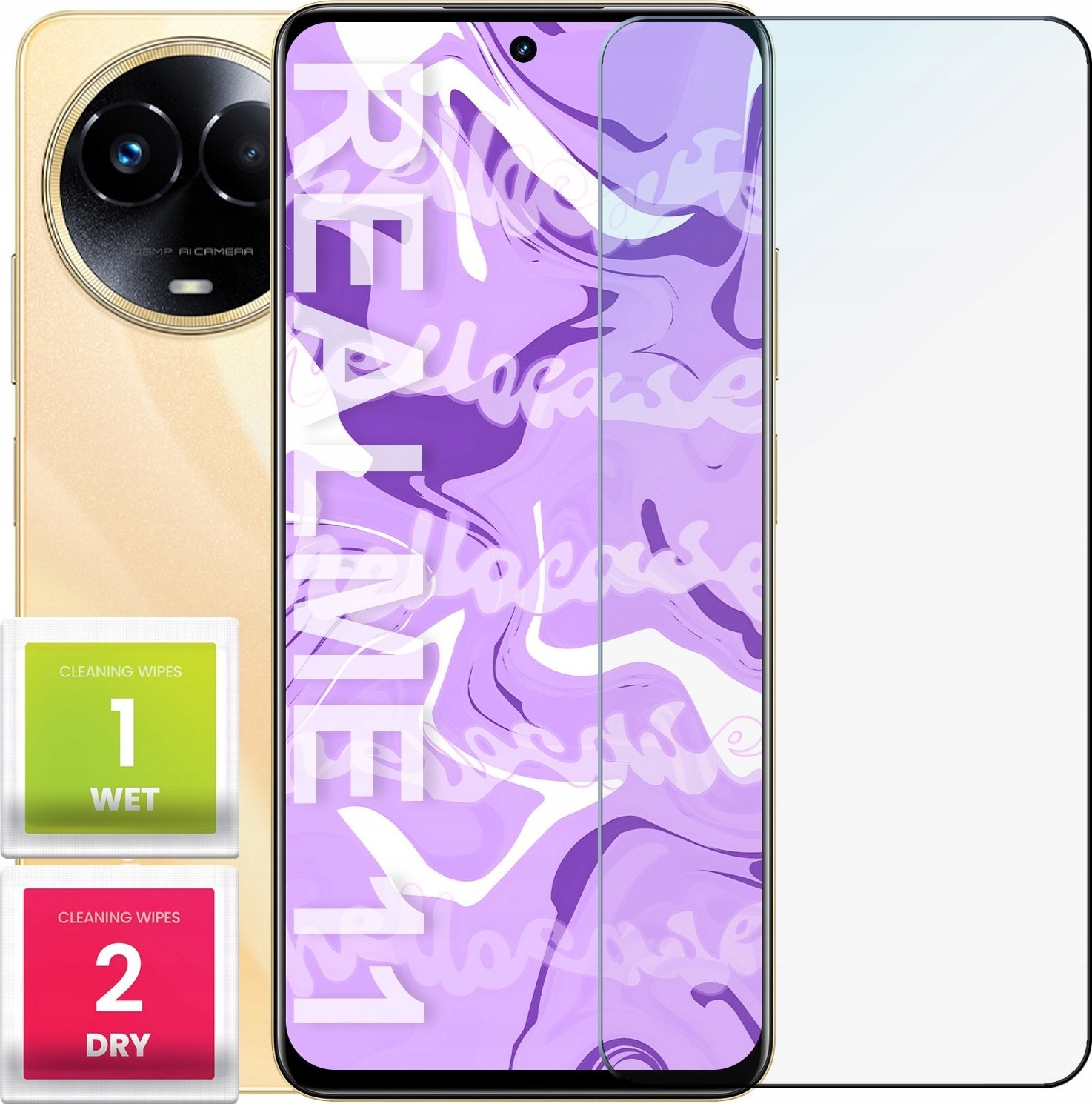 Hello Case Szkło Hartowane do Realme 11 4g (szybka 9H, płaskie 2.5D, ochronne, szybka)